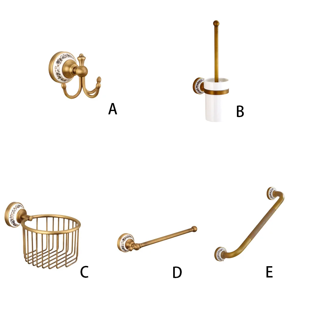 

Copper Bathroom Hardware Brushed Stylish Vintage Replacing Wall-mounted Towel Brush Washcloth Hanger Rack Accessories