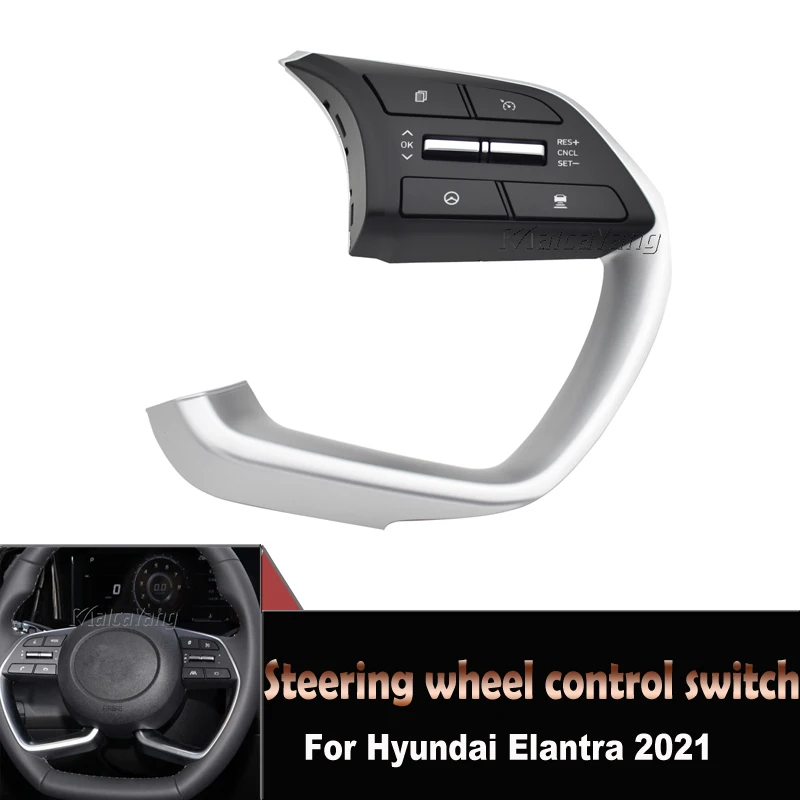 

For Hyundai Elantra 2021 Car Steering Wheel Bluetooth Phone Cruise Control Volume Button 96720-AA160