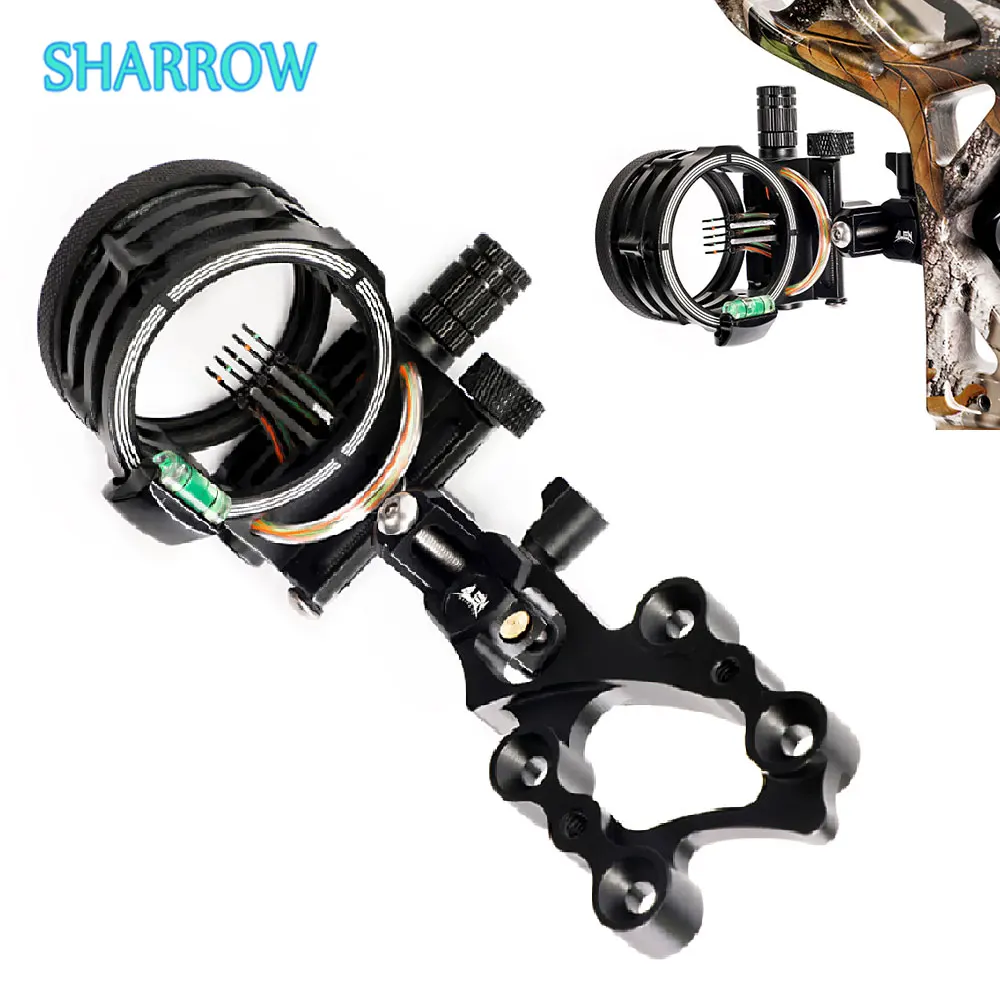 Compound Bow Sight 5 Pins Fiber Optics 0.019