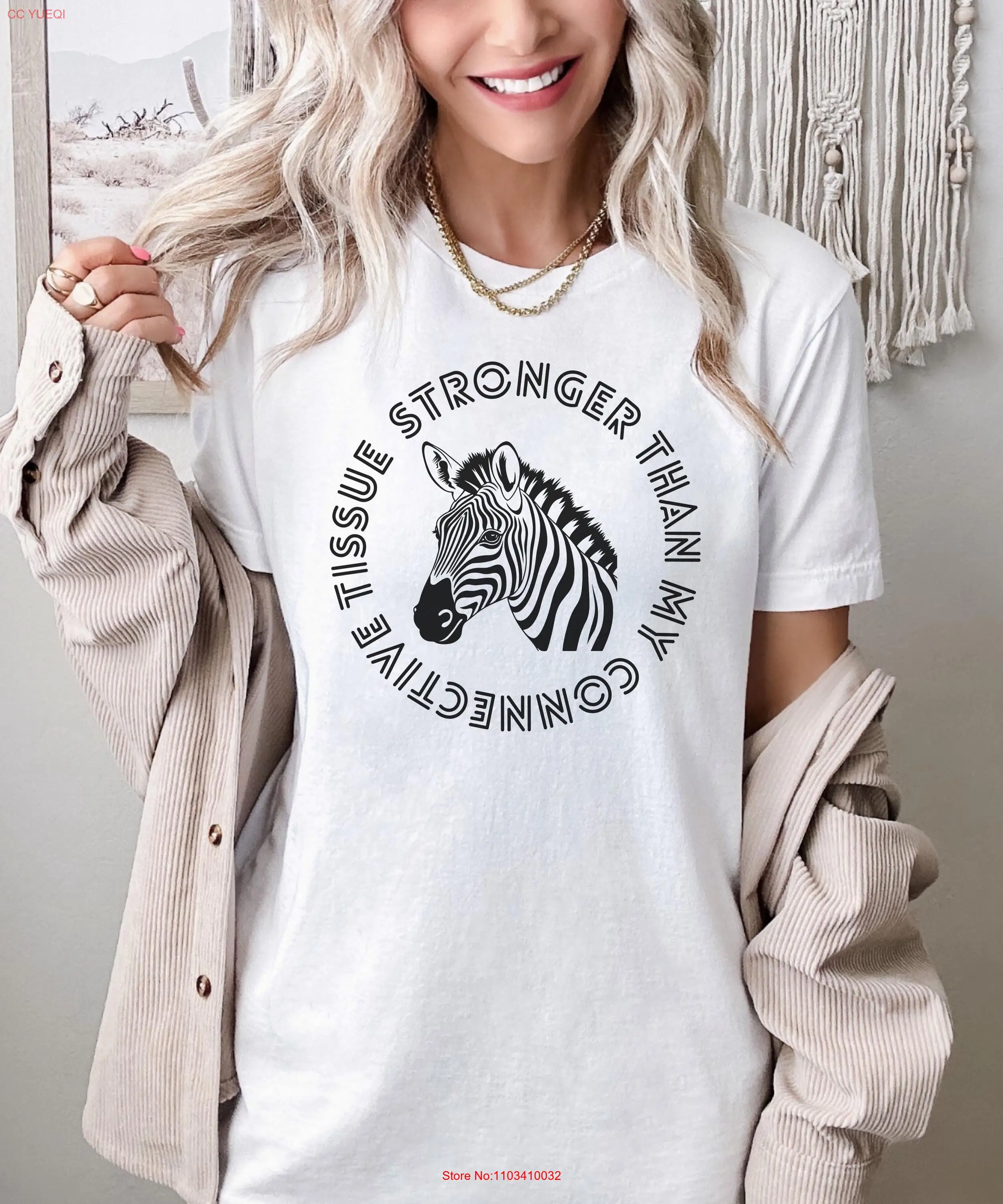 Футболка Stronger Than My Connective Tissue Ehlers Danlos Sydney Hypermobility EDS HEDS с длинными или короткими