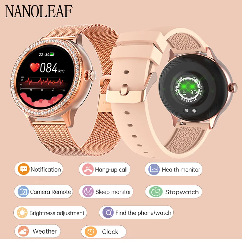

New Fashion Smart Watch Full Touch Diy Custom Dial Ladies Wristwatches Call Remind Menstrual Record Waterproof Fitness Tracker