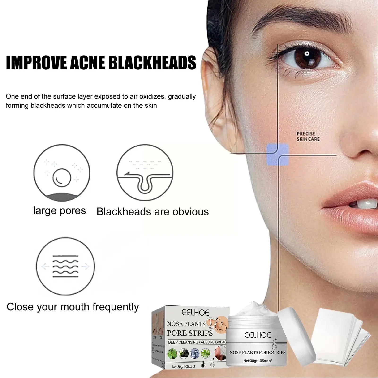 

Lanbena Face Blackheads Remover Peel Off Black Dots Acne Care S Stickers Skin Product Nose Pore Strips Trea N8x4