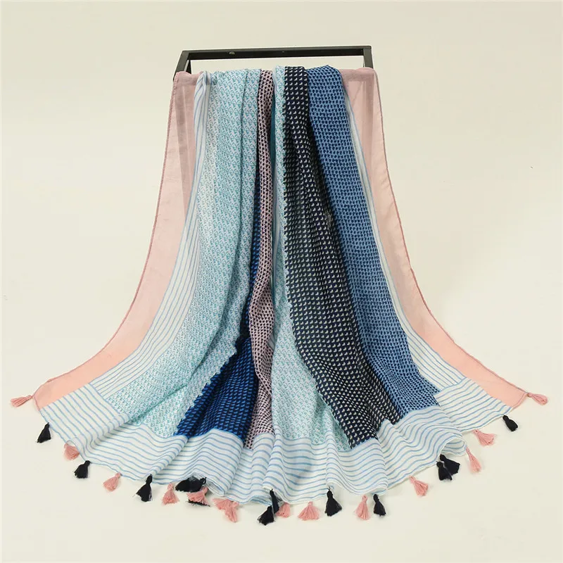 

Fashion Luxury Brand Women Aztec Ethnic Geometric Tassel Viscose Shawl Autumn Winter Wrap Neck Hijab Lady Pashmina Foulard Stole