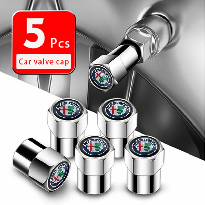

Car Wheel Tire Cover Air Valve Stem Caps Protection For Alfa Romeo Giulietta Spider GT Giulia Mito 147 156 159 Auto Accessories