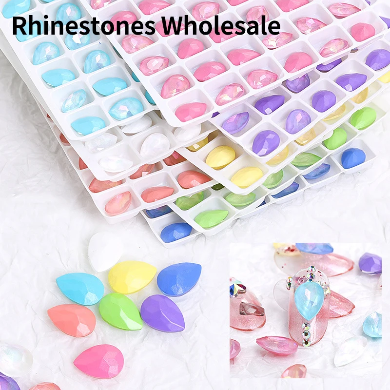 

10pcs Nail Art Aurora Mocha Rhinestones Luxury Parts Decoration Glitter K9 For Needlework Suplies 3d Charms Diamonds Dress Korea