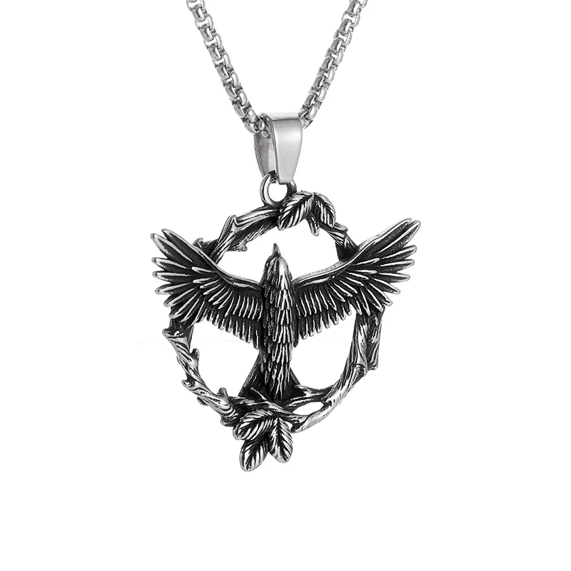 

New Fashion Good Luck God Bird Annunciation Bird Pendant Necklace for Men and Women Personality Couple Good Luck Jewelry Gift