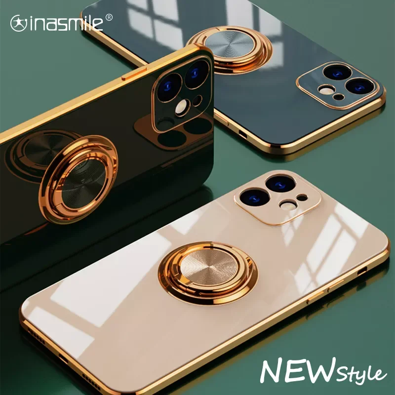 

Luxury Plating Magnetic Attraction Ring Stand Holder Phone Case cover For Huawei Mate 20 30 40 Pro Plus P20 P30 P40 Pro Plus P50