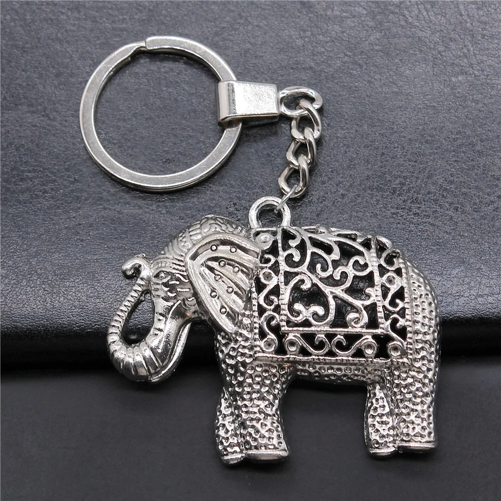 Металлический держатель для брелока в виде слона 59x47 мм