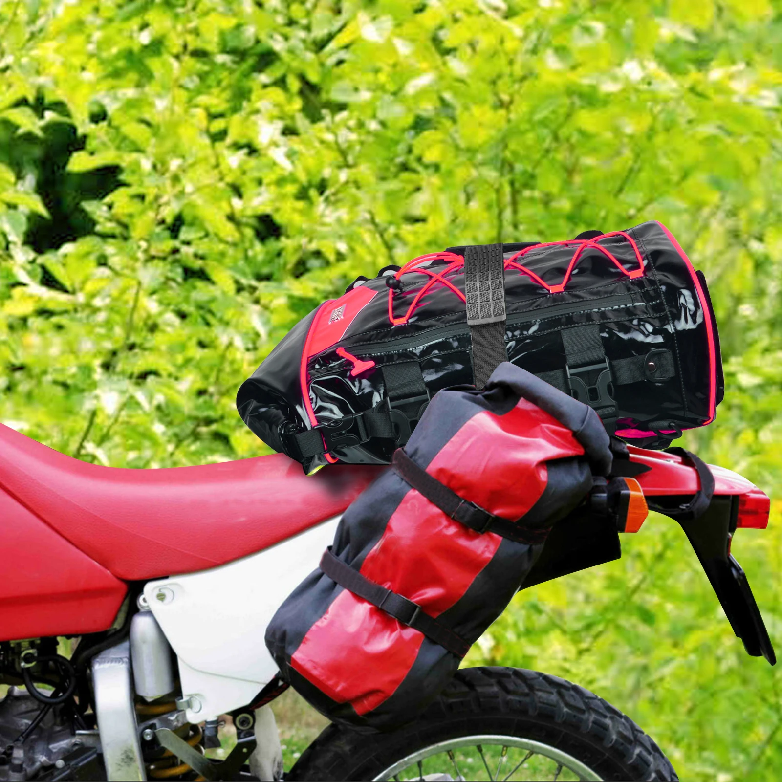 Motorcycle Backpack Bike Bag Travel Bag Luggage Outdoor Waterproof Bag Reflective Tail Duffle Saddle MOTORCYCL BAG BICYCL BAG enlarge