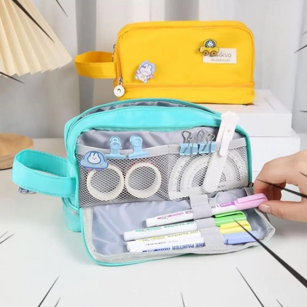 

Large Capacity Stationery Storage Bag Oxford Cloth Multi-functional Stationery Organizer School Supplies Pen Bag