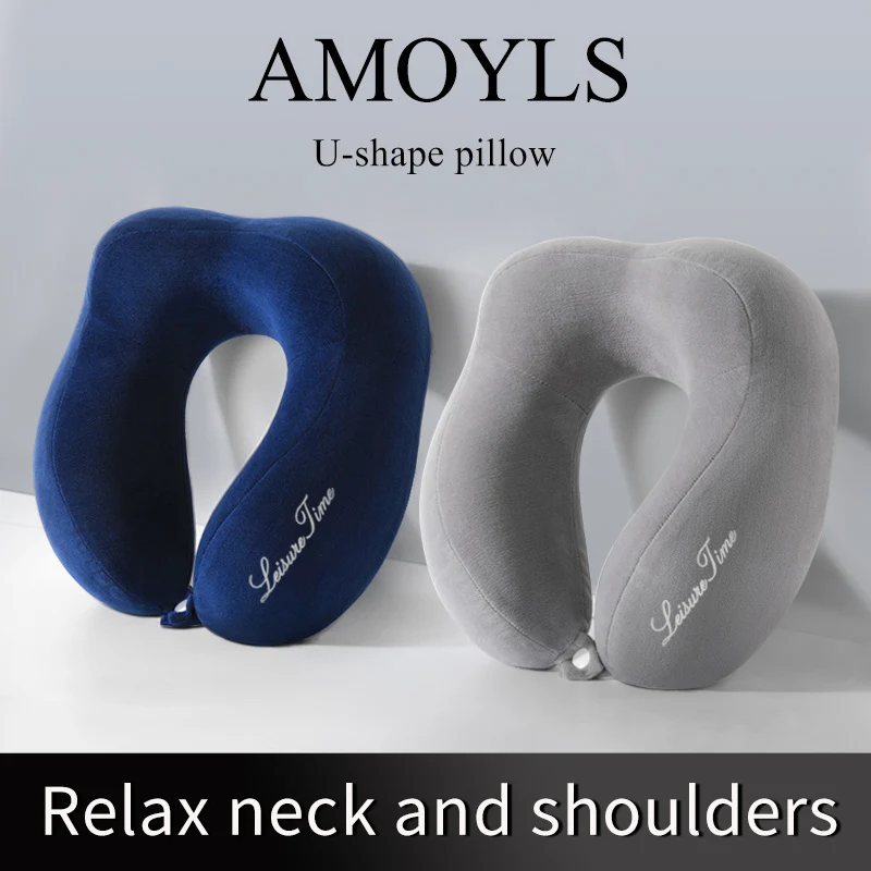 

U-shaped neck pillow cervical neck pillow aircraft wagon with u-shaped neck pillow sleeping pillow nap pillow
