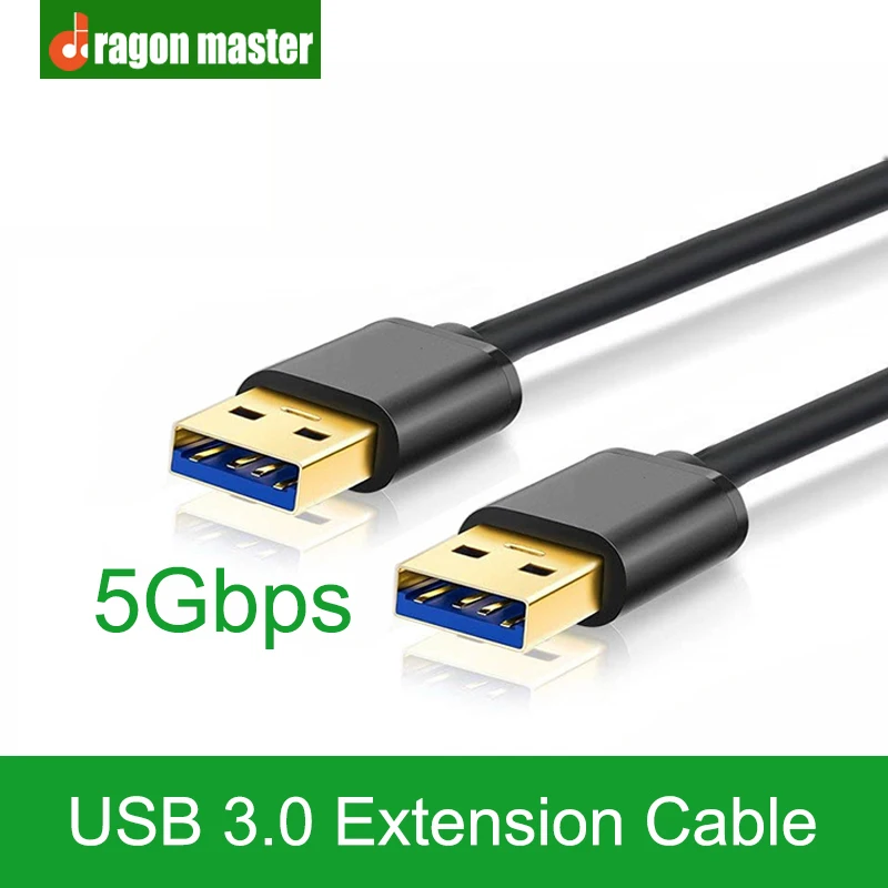 

Dragon Master USB to USB A Male Cable 5Gbps USB A Male USB 3.0 Extender For Radiator Hard Disk Webcom Camera USB Cable Extens