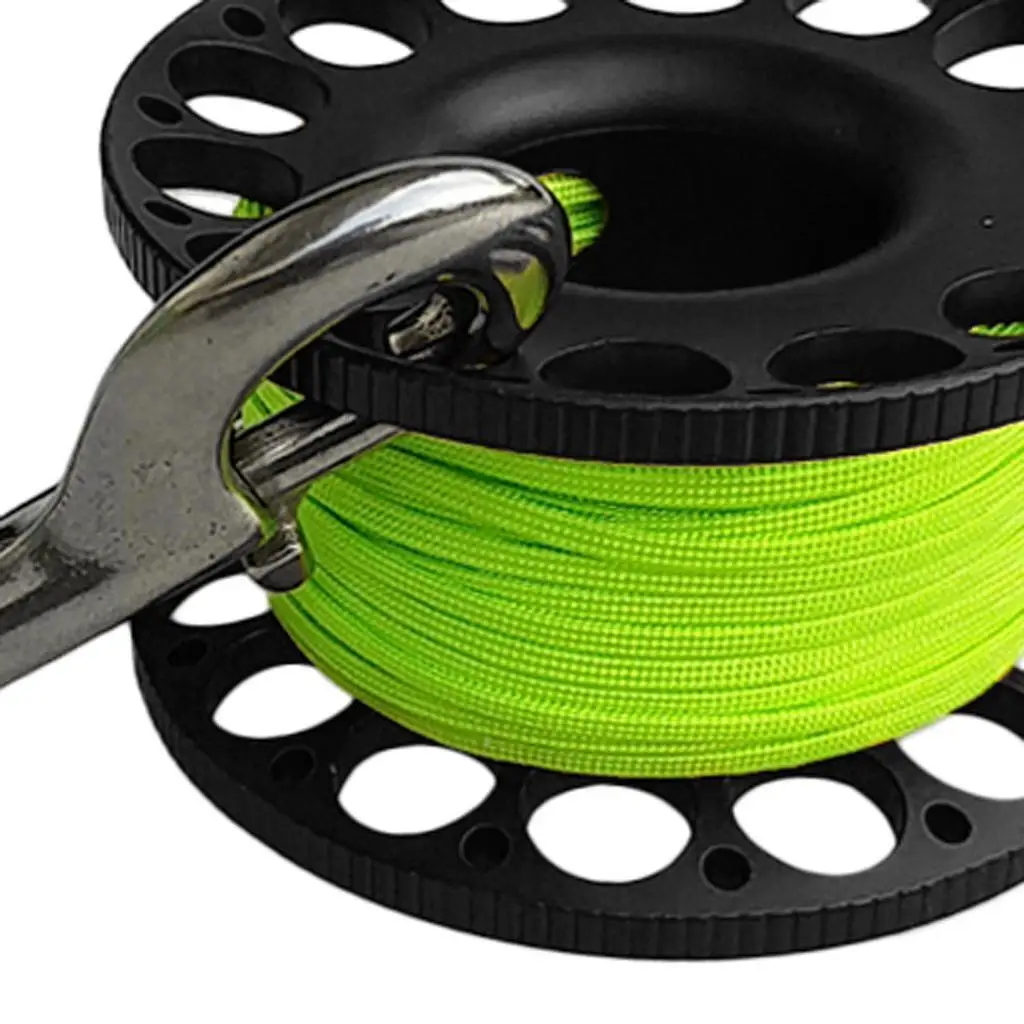 

30m Aluminum Alloy Cave Scuba Diving Finger Spool Guide Line Reel Gold