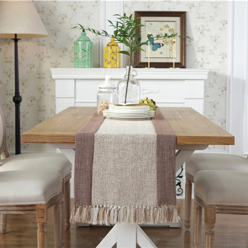 

Chinese Style Table Runner Dining Room Decor 4 Colors Coffee Tea Desk Dust-Proof Cloth Restaurant Table Runner Home Tablecloth