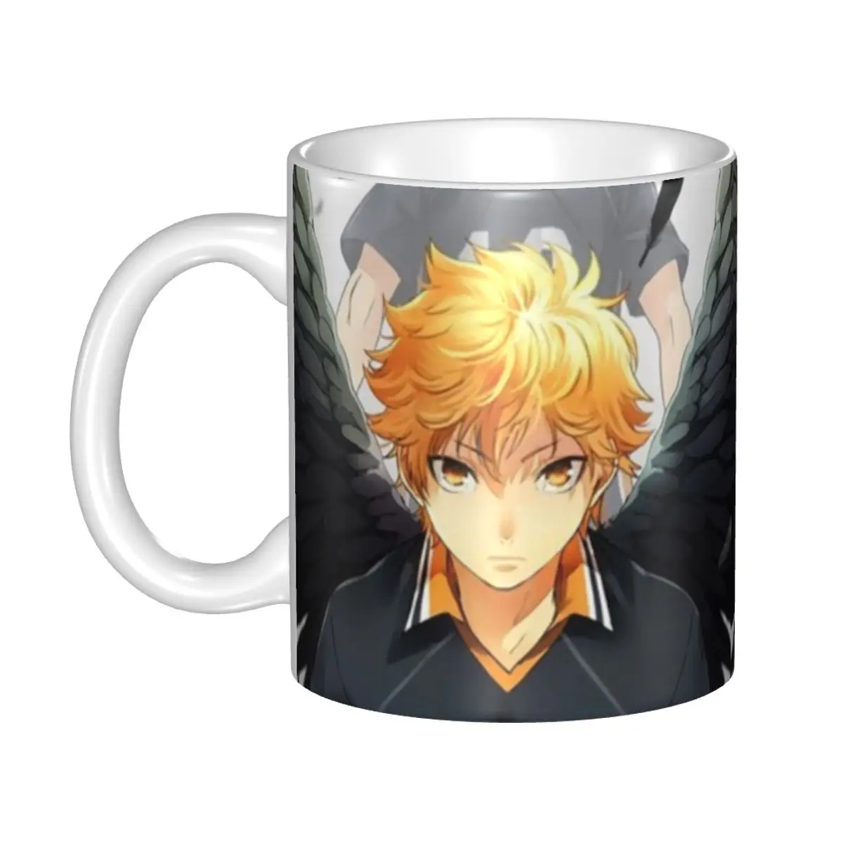 

Haikyuu Anime Manga Volleyball Coffee Mug DIY Customized Shoyo Hinata Ceramic Milk Tea Mug Outdoor Work Camping Cups And Mugs