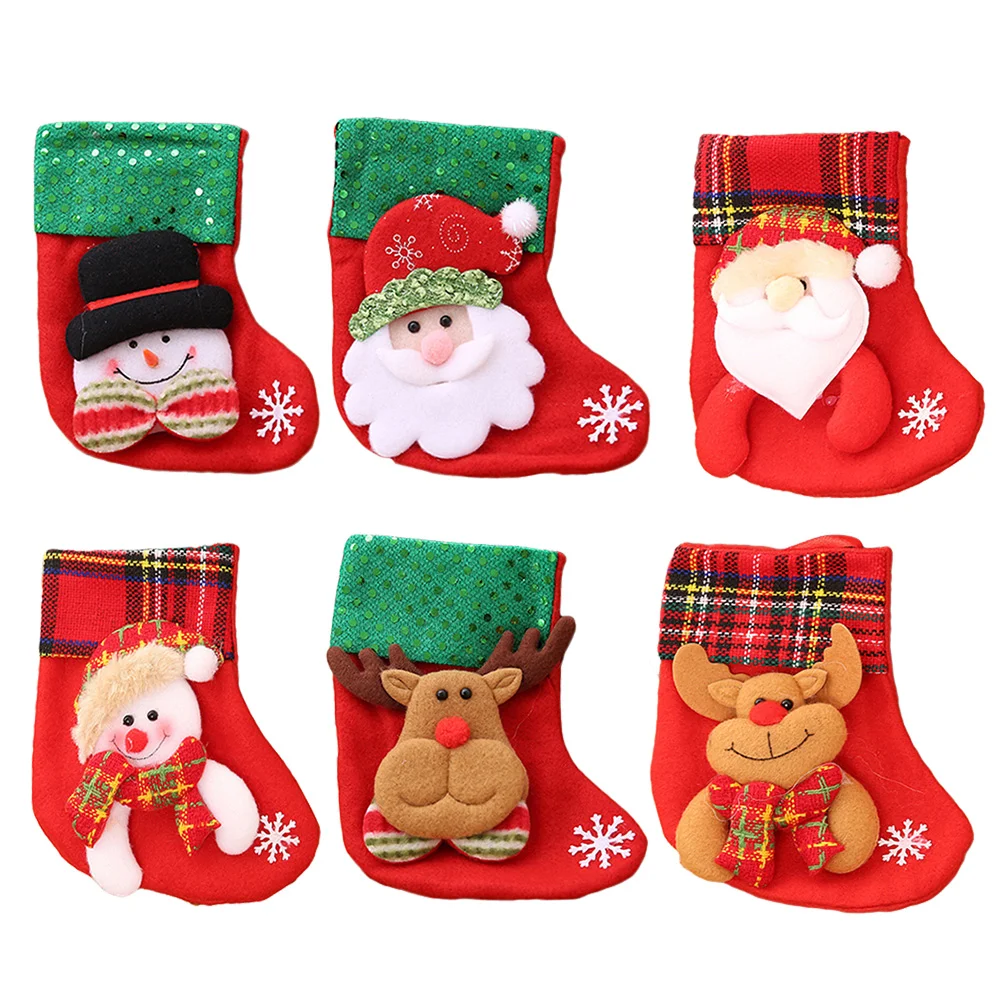 

Christmas Stockings Giftholiday Stocking Decorations Fireplace Smallsock Ornaments Goodiestuffers Treat Pouch Candy Hanging