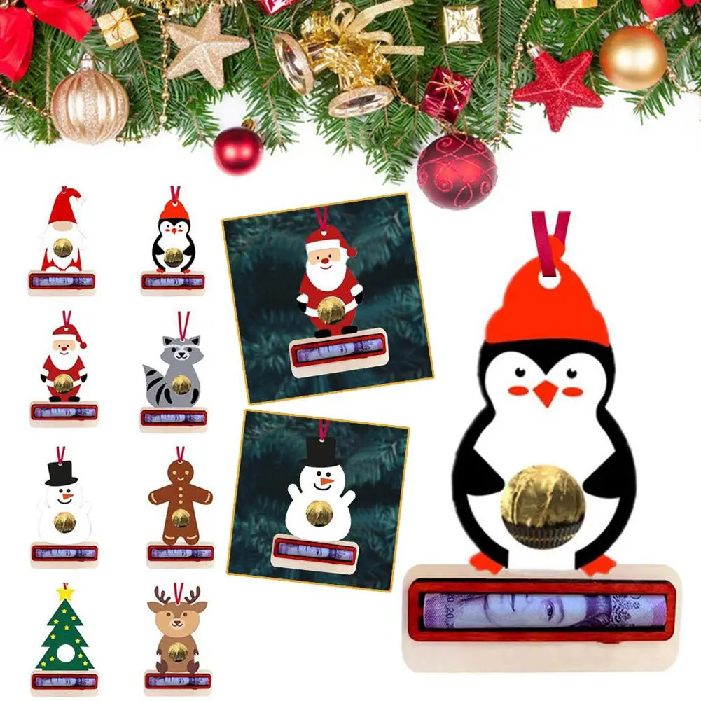 

Christmas Wallet Money Voucher Gift Pocket Christmas Snowman Gift Envelope Holder Gift Packaging Cash Tree Holder Charm Elk I9L1