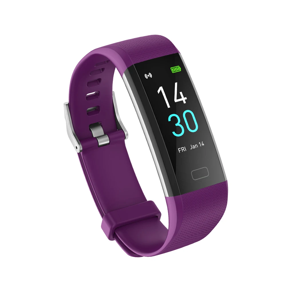 

Fitness Tracker Watch Heart Rate Blood Pressure Monitor Sport Wrist Belt Step Counter Bracelet Health Care Supplies Blue