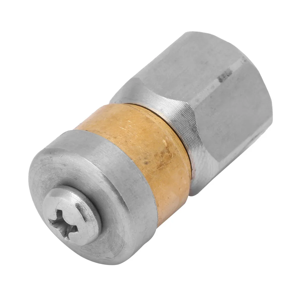 

Stainless Steel Pressure Sewer Cleaning Pipe Drain Washing Rotary Nozzle 1/4BSP Female Sewer Cleaning Nozzle
