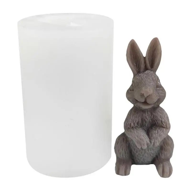 

3D Rabbit Mold Silicone Candle Mold Easter Bunny Cake Mold Fondant Cake Chocolate Desser Silicone Mould Mousse Cookie Making