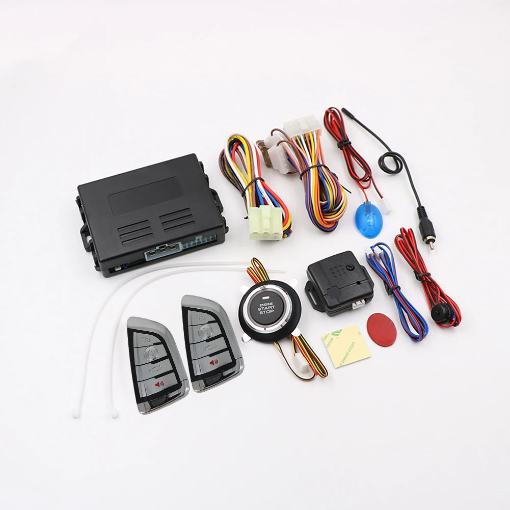 

Car Alarm With Autostart Car Keyless Entry Engine Start/Stop Button Remote Starter Security Alarm System Automotive Accessories