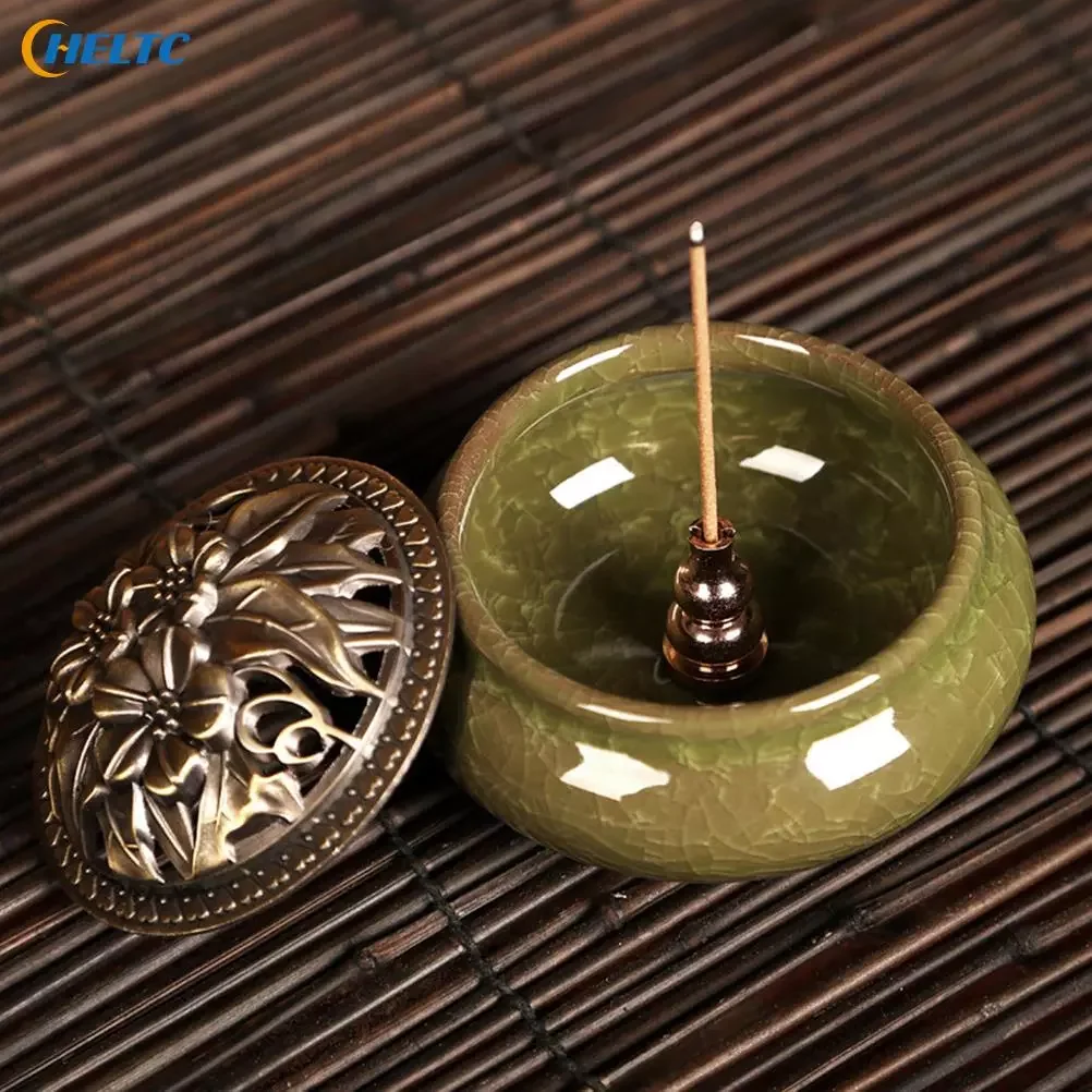 

New Portable Alloy Copper Incense Holder Can Be Fixed Incense Sticks And Coil Burner Censer High Incense Plug