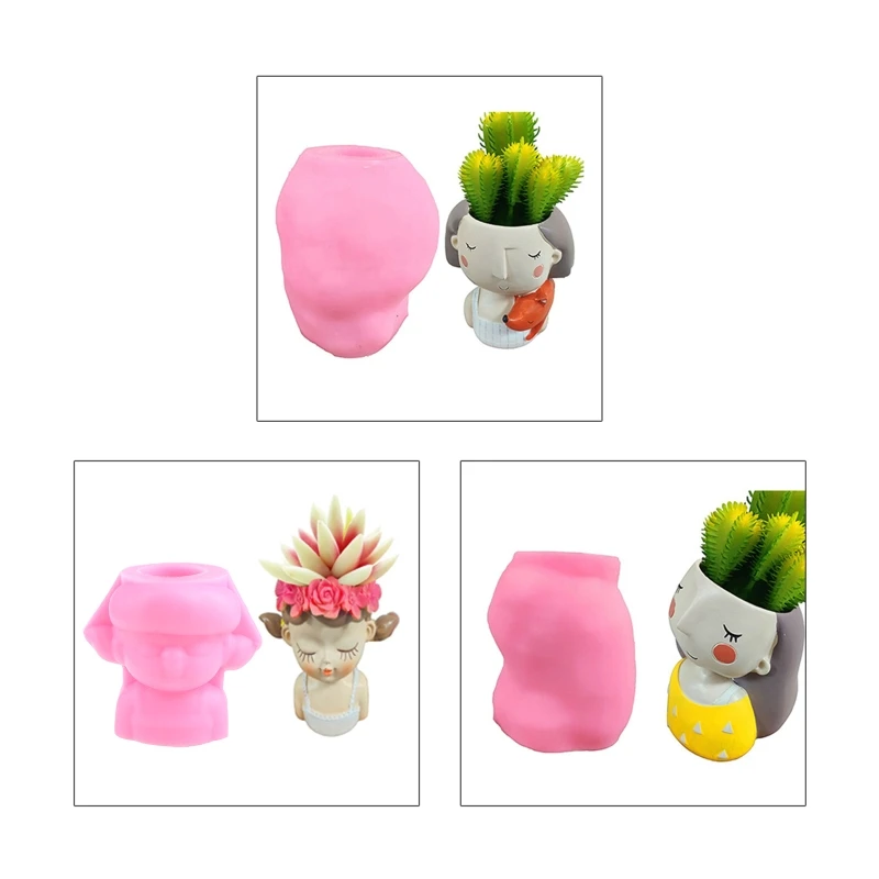 

Q81D креативная ручная формочка для изготовления смолы, форма для цветочного горшка, силиконовая форма для рукоделия, для любителей, имитация...