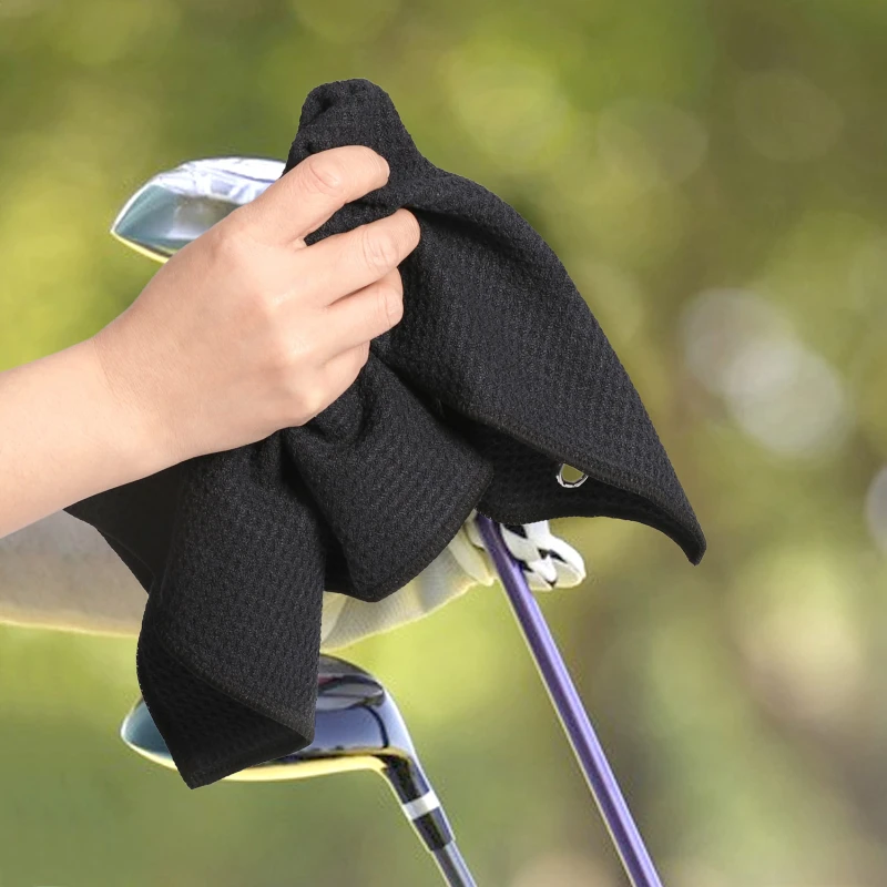 

40*60cm Golf Towel With Hook Hand Towel Soft Towels With Carabiner Clip Hook