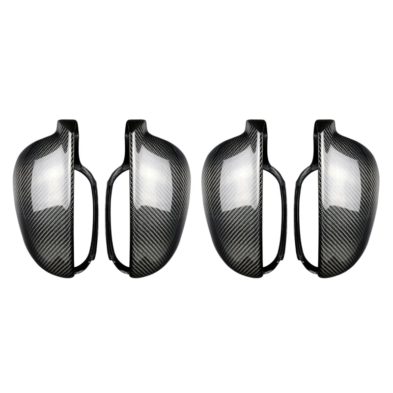 

4Pcs Carbon Fiber Style ABS Side Rear View Mirror Cover Replacement For Golf 5 MK5 2003-2009