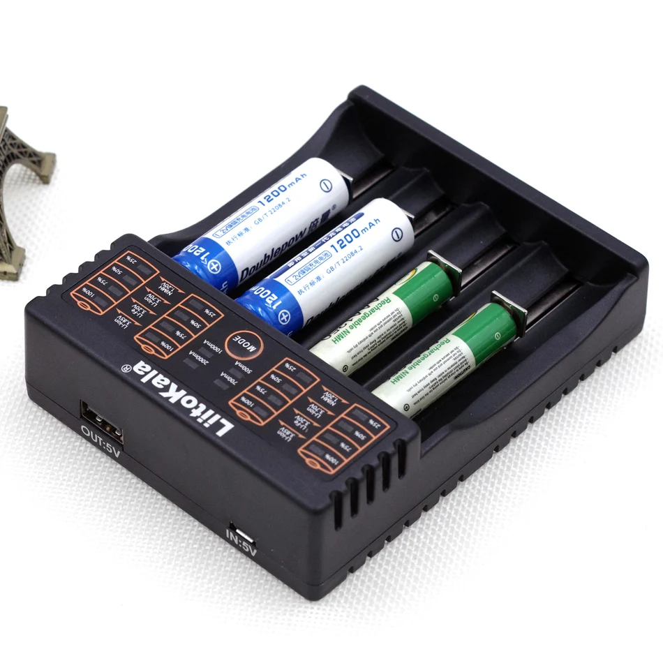 LiitoKala Lii-402 18650 3 7 В 2 LiFePO4 85 26650 20700 14500 21700 25500 1 NiMH зарядное устройство для литиевой