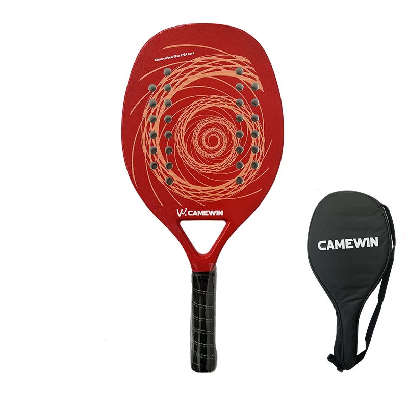 2022 Summer Padel Racket Beach Tennis Female Professional Carbon Paddle Racket Soft EVA Face Raqueta With Bag Sport Accessories