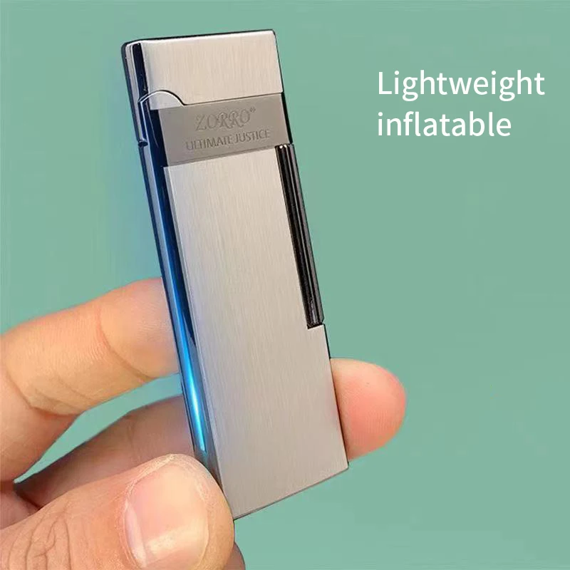 Скидка Новинка 2022, тонкая легкая латунная надувная Зажигалка Zorro 6 мм с боковым огнем, подарок, аксессуары для курения, мужские гаджеты