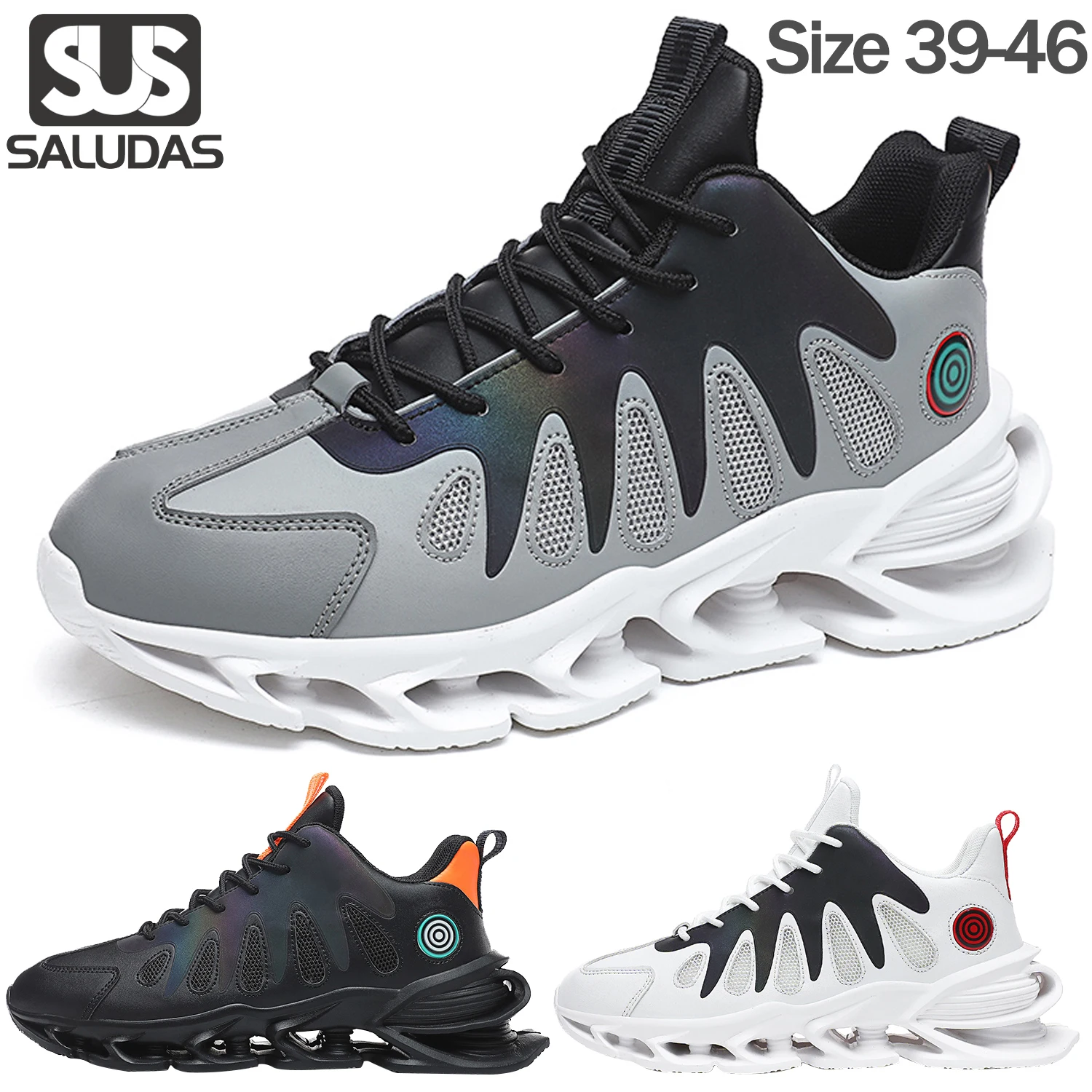

SALUDAS Men Sneakers Cushioning Running Shoes Blade Sneaker Outdoor Light Breathable Free Flexible Sport Shoes Male Shoes