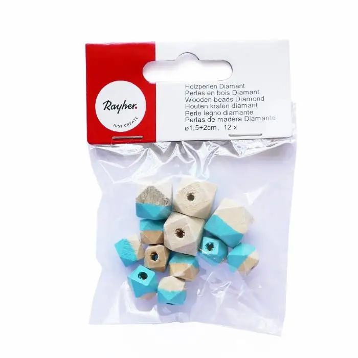 Алмазные деревянные бусины-бирюза |