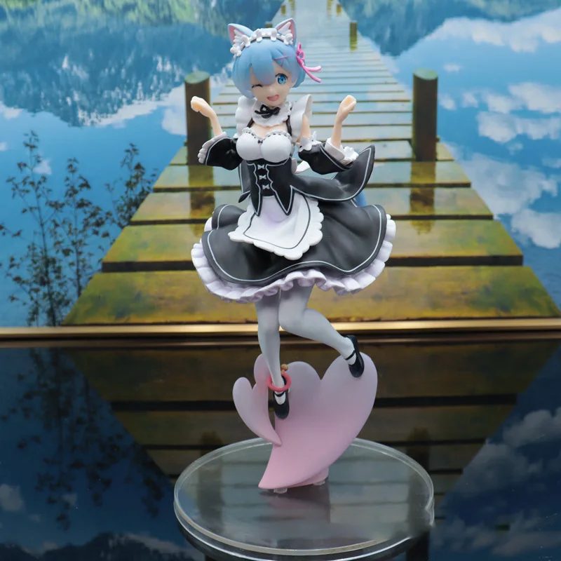 

Anime Re:Life In A Different World From Zero Rem Cat Ear Ver. Complete PVC Action Figure Collectible Model Toys Doll