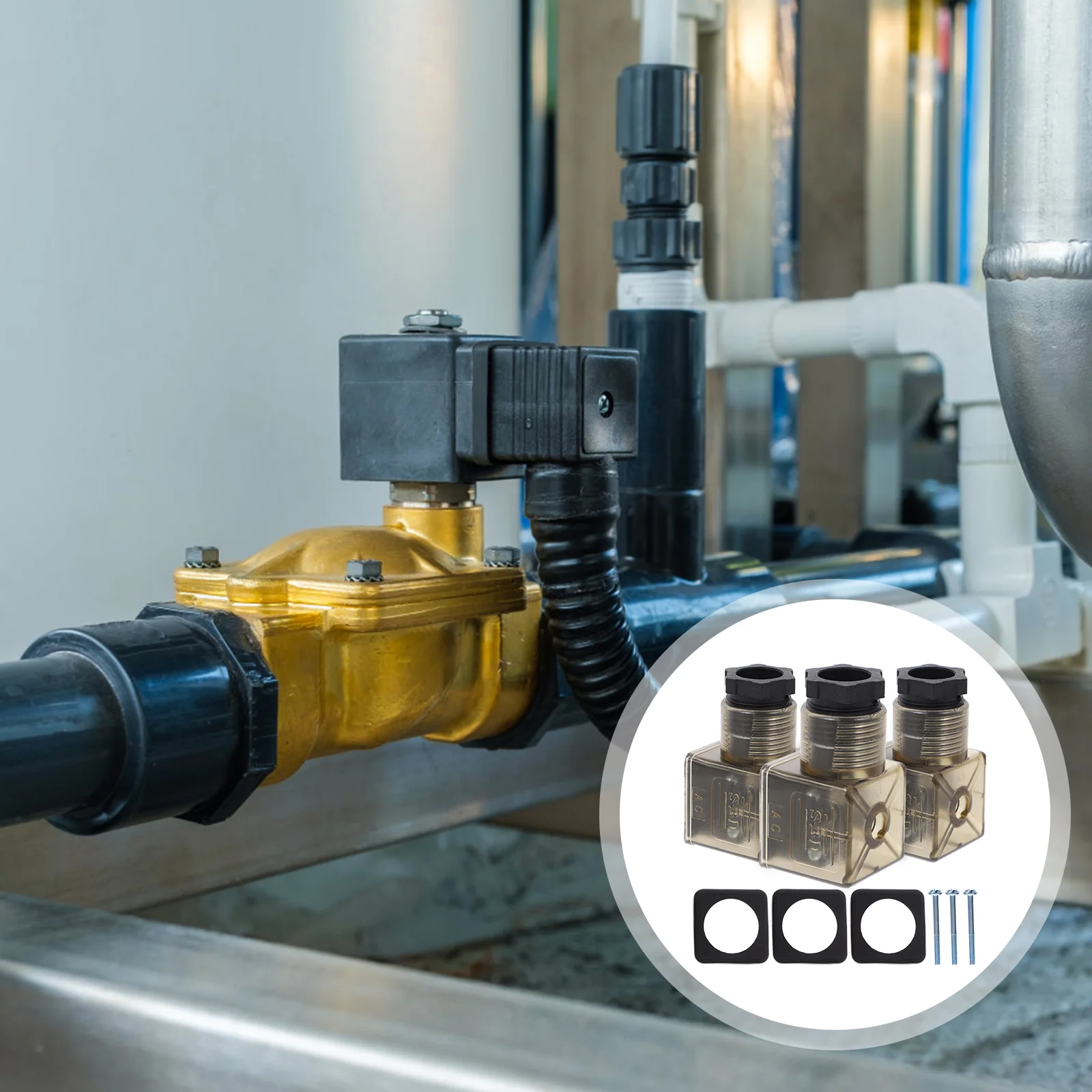 

Connector Solenoid Junction Box Coilindicatorprong Case Light Plug Hydraulic Container Electrical Connectors Accessories Parts