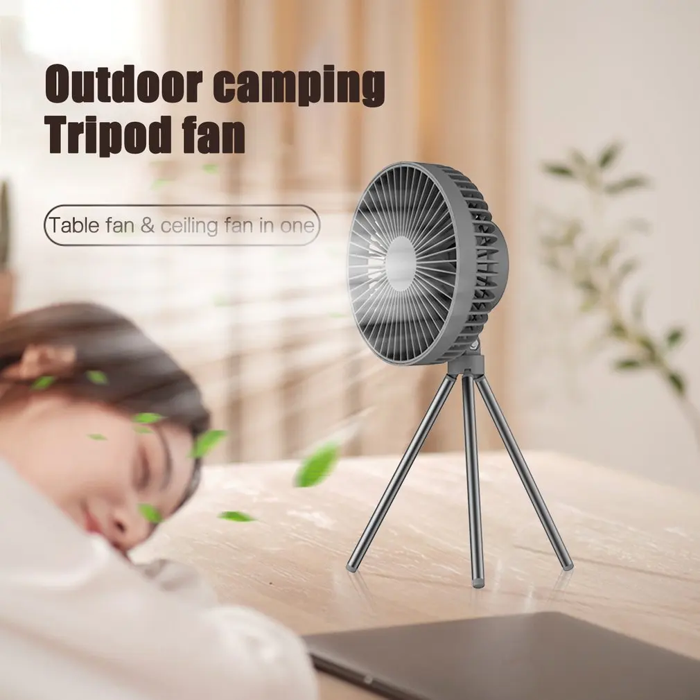 

Портативный потолочный мини-вентилятор со светодиодсветильник кой, 4000/10000 мАч