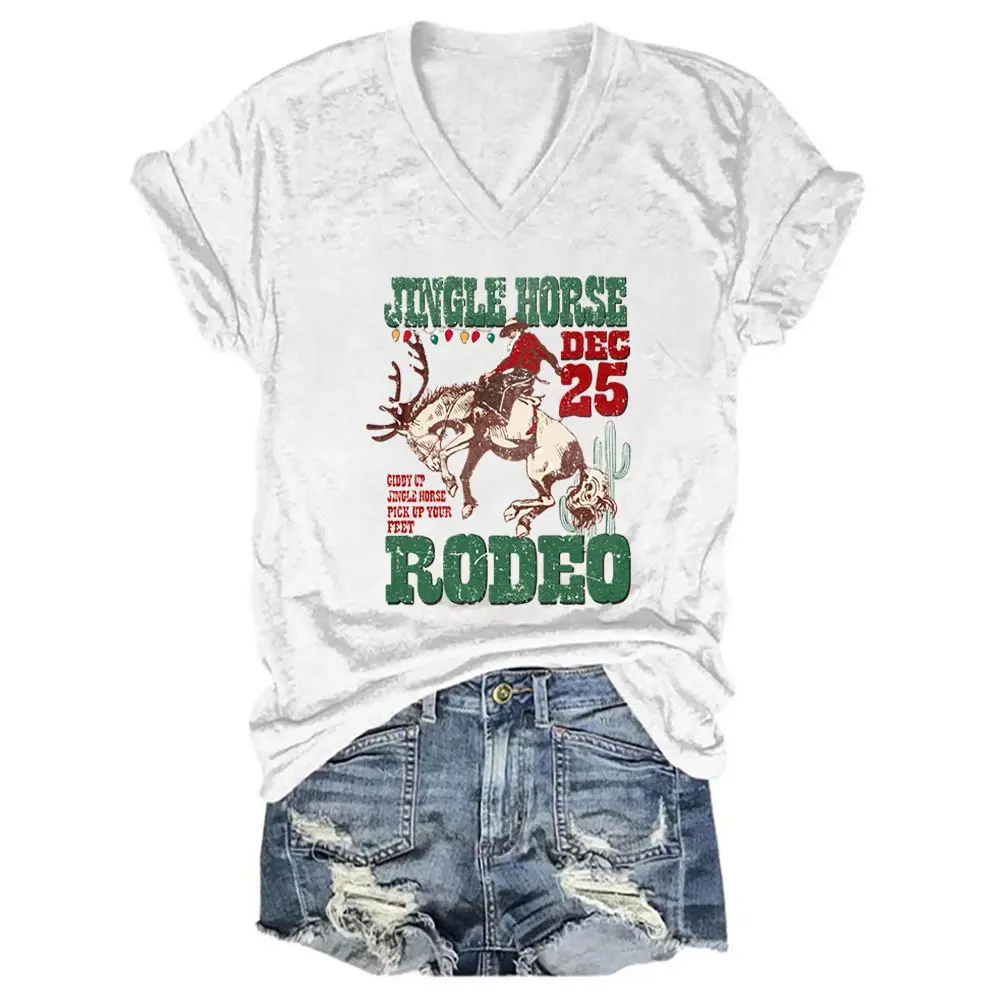 Футболка с коротким рукавом и V-образным вырезом