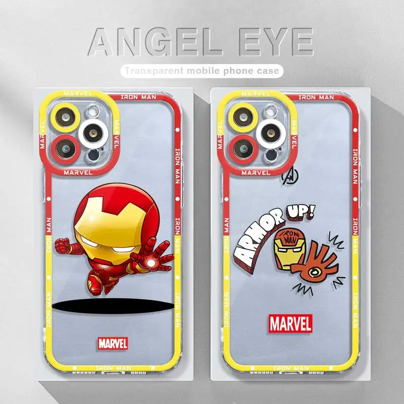 

For Xiaomi 12 POCO X3 NFC 11T 5G 11 Lite 13 POCO X4 Pro Note 10 POCO M3 10T Pro 12X 9T 12S 12T Clear Iron Man Comic Phone Cover