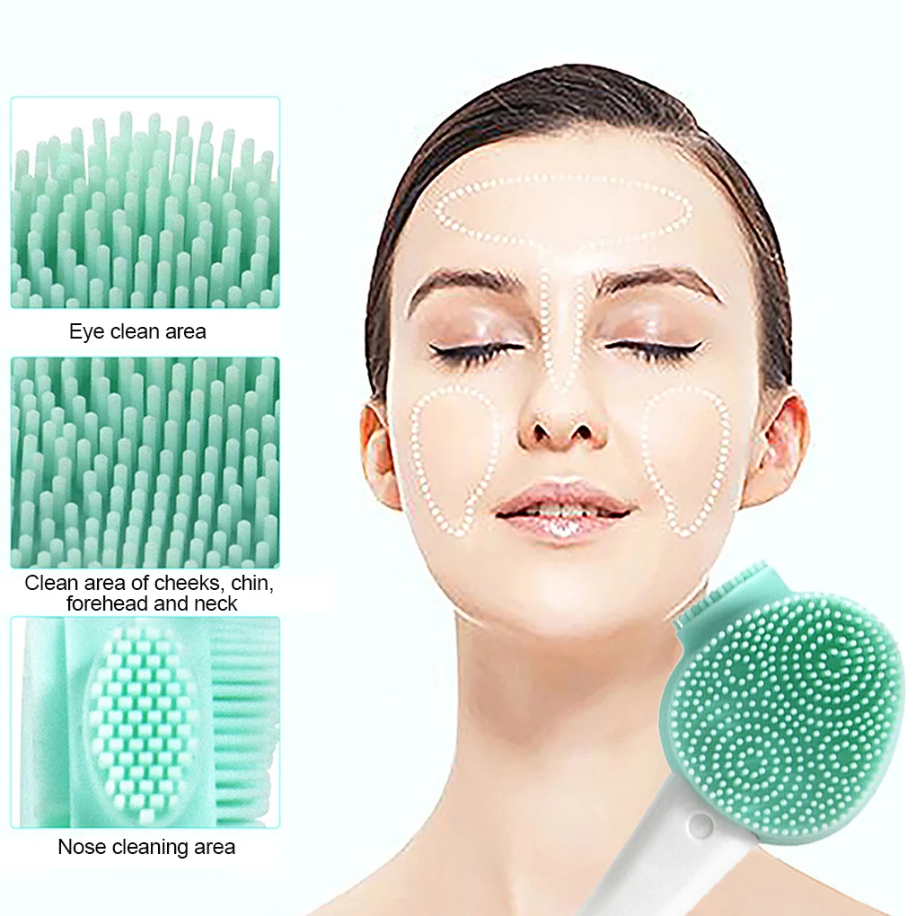 

Силиконовая Очищающая щетка для лица, двустороннее очищающее средство для лица, инструмент для удаления черных точек, очиститель пор, отшел...