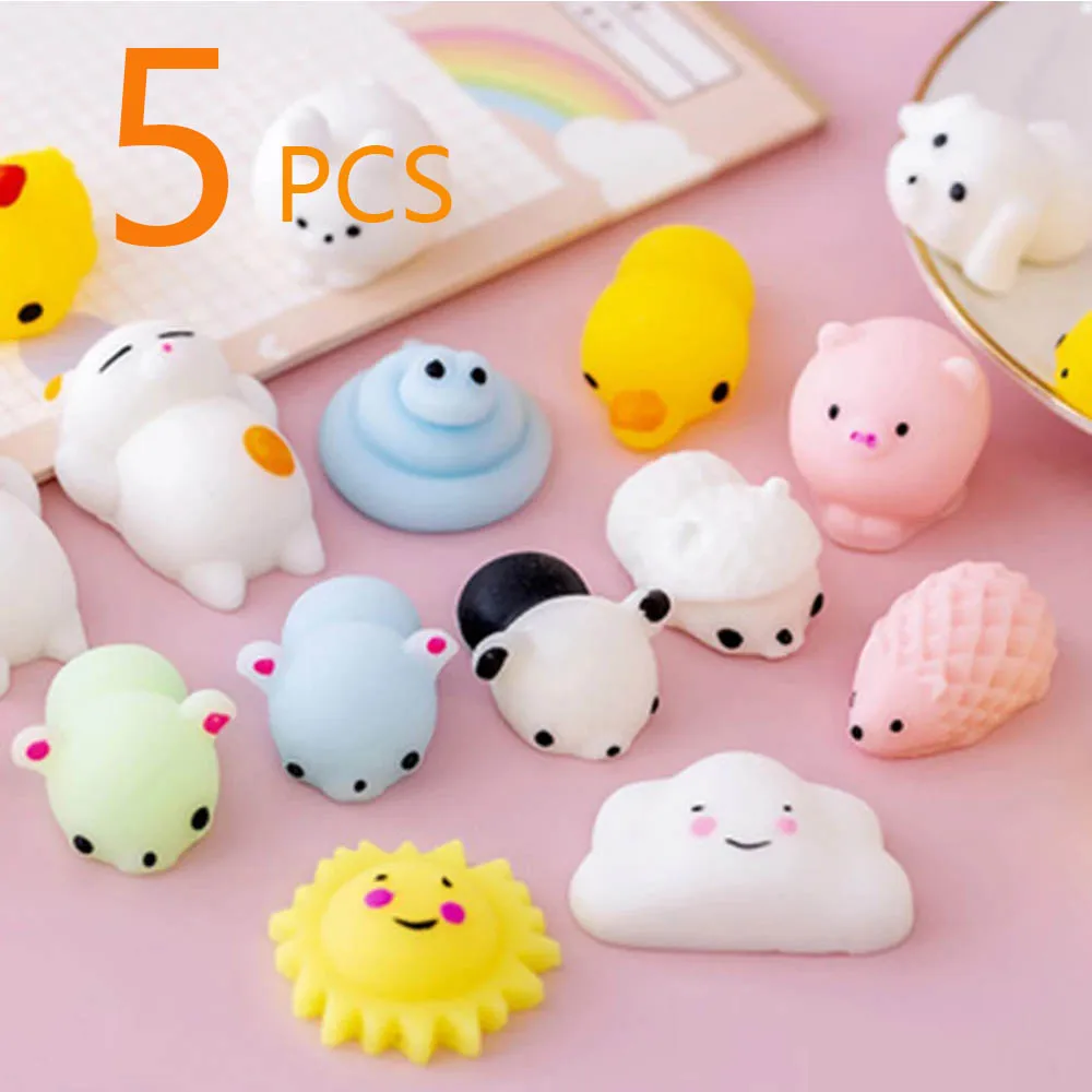 

5 Packs Of Squeezing Anti-Stress Hair Removal Balls Soft Sticky Cute Funny Gift New Cute Decompression Toys