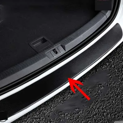 

Для Toyota Fortuner 2014 2015 2021 2022 аксессуары углеродное волокно искусственная кожа задний бампер Защитная Наклейка пластина крышка