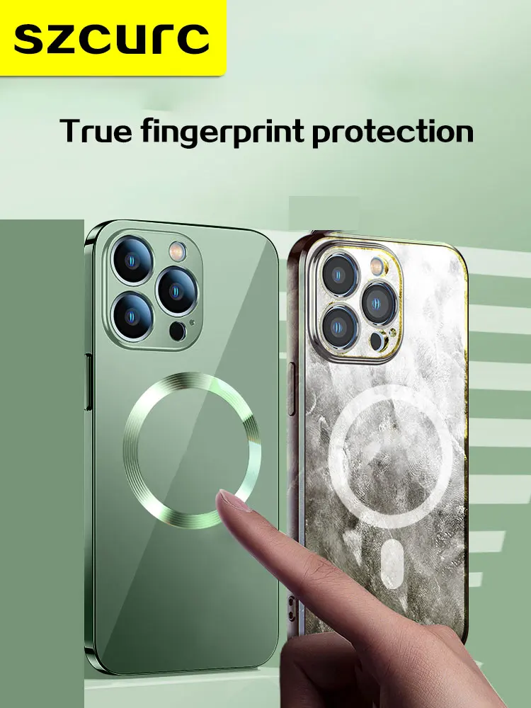 Ceny Nowy Magsafe Wysokiej Klasy Luksus Dla IPhone 13 Pro Max Iphone 12 11 14 Case Magnetyczny Odsysanie Anty Upadek Ultra-cienka Osłona Ochronna
