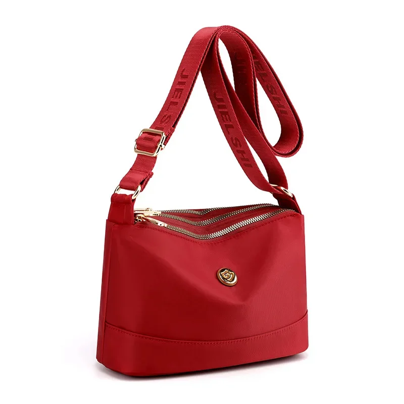 

Новая женская нейлоновая сумка через плечо, простая вместительная Повседневная легкая сумка-мессенджер контрастных цветов для женщин среднего возраста