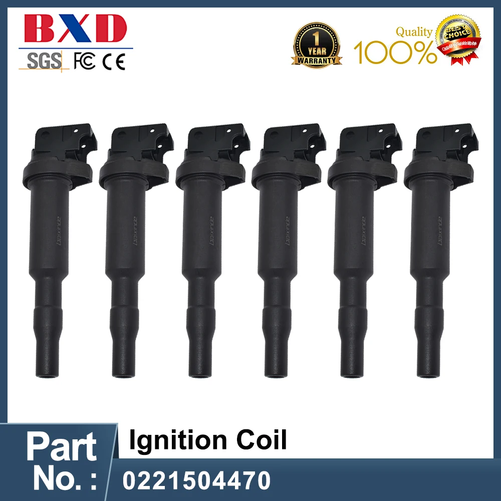 

1/6 шт. 0221504470 катушки зажигания для BMW E81 F22 F23 E46 E90 F33 X3 E83 0221504470 12138616153 12137594596