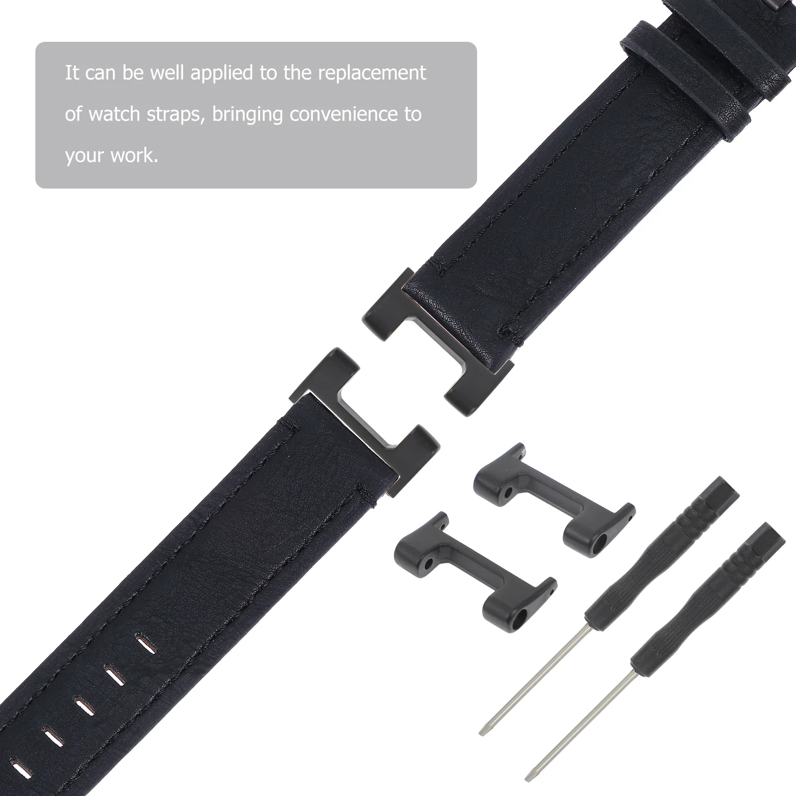 2 Pcs Watch Connector Strap Connecting Accessory Replaceable Metal Connection Adapter Band Watchband