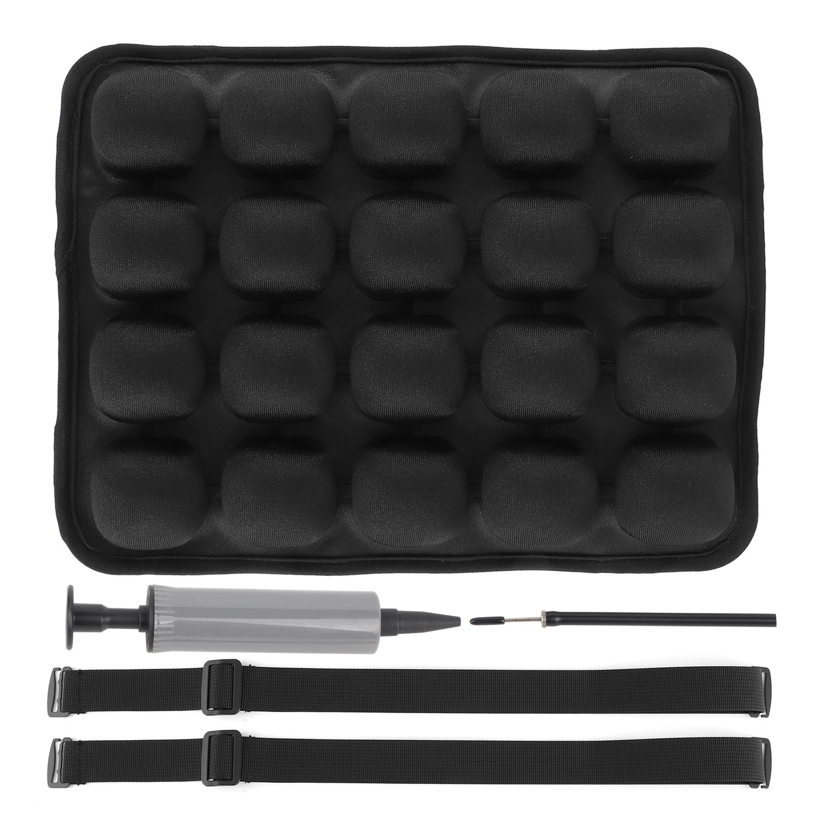 

Universal Motorcycle Inflatable Seat 3D Blow Air Cushion Pad AntiVibration w Inflator Pump