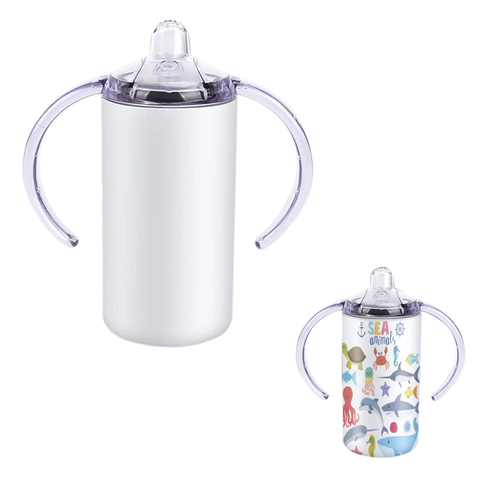 

Stainless Steel Sippy Tumbler Vacuum Insulated Water Bottle Leakproof Sippy Tumbler With Handle Large Capacity Sublimation Water