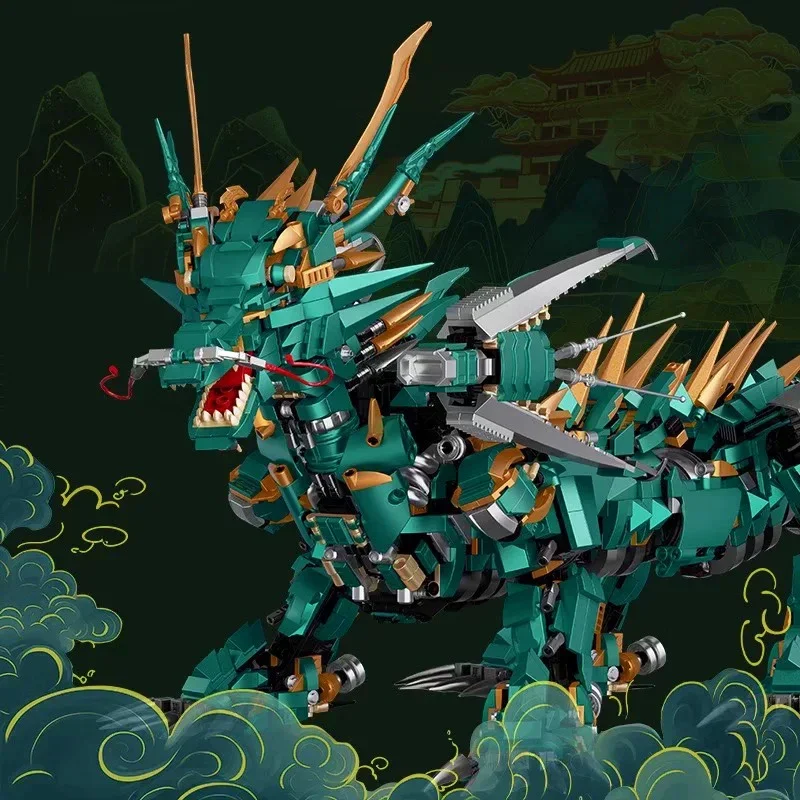 Серия Ideas механический дракон строительный блок креативный эксперт мифический