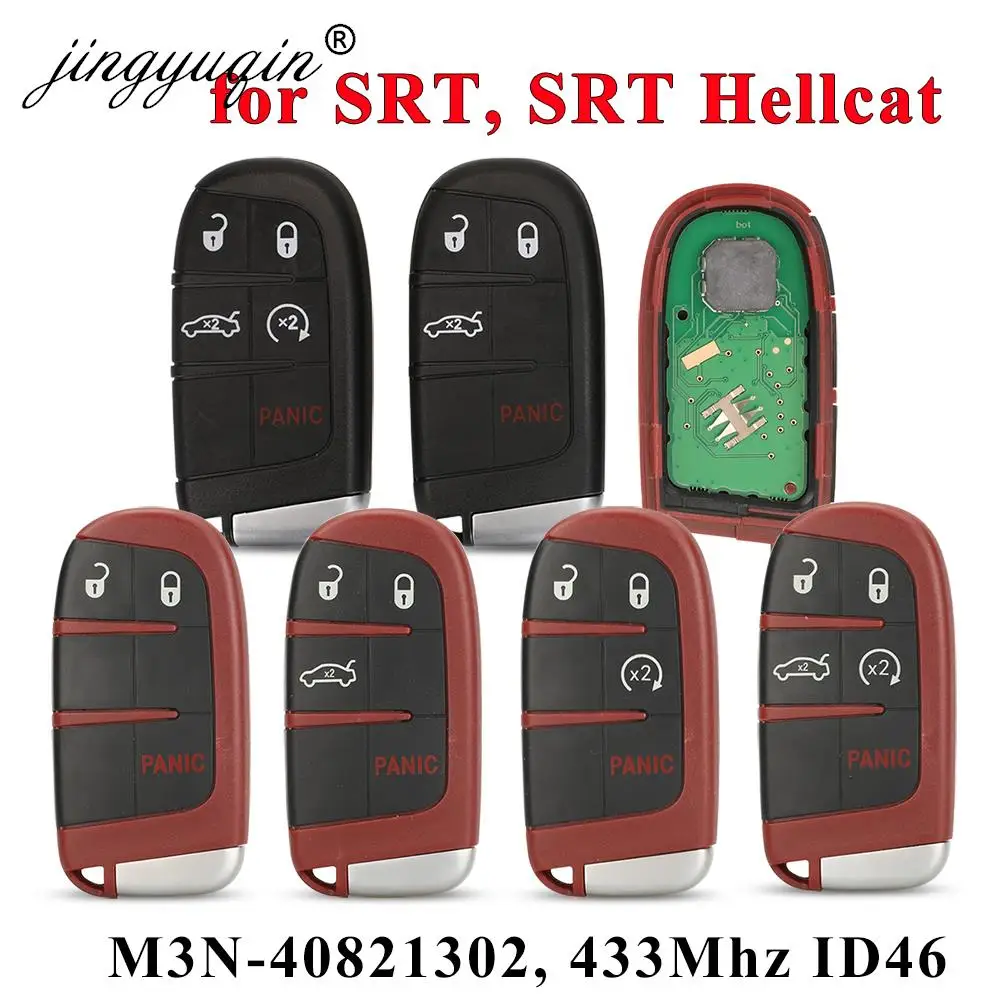433MHz ID46 M3N Remote Car Key Fob for Dodge Challenger Charger SRT Hellcat Redeye Widebody Jeep Grand Cherokee SRT Chrysler 300